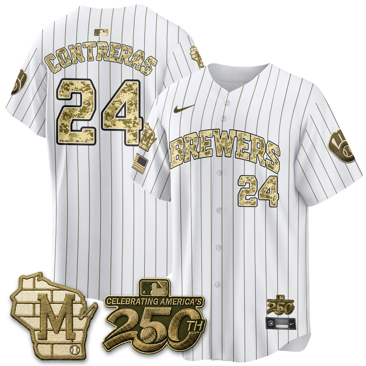 Milwaukee Brewers Salute to Service 2026 Vapor Limited Jersey - Stitched-Cuztomshoes