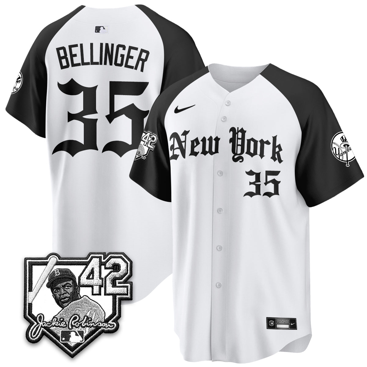 New York Yankees 2026 Jackie Robinson Day Gothic Vapor Limited Jersey - Stitched