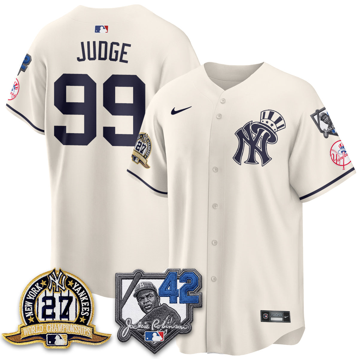 New York Yankees 2026 Jackie Robinson Day Vapor Limited Gold Edition Jersey - Stitched - V2