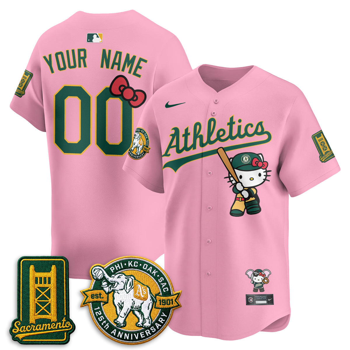 Athletics x Meow KT 2026 Vapor Limited Custom Jersey - Stitched