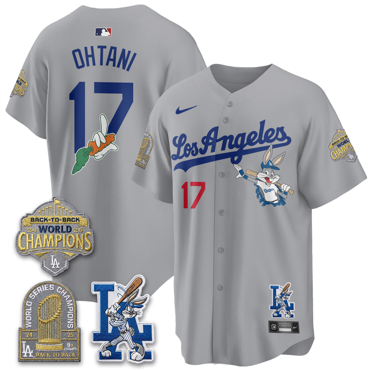 Los Angeles Dodgers Bunny Vapor Limited Jersey - Stitched-Cuztomshoes
