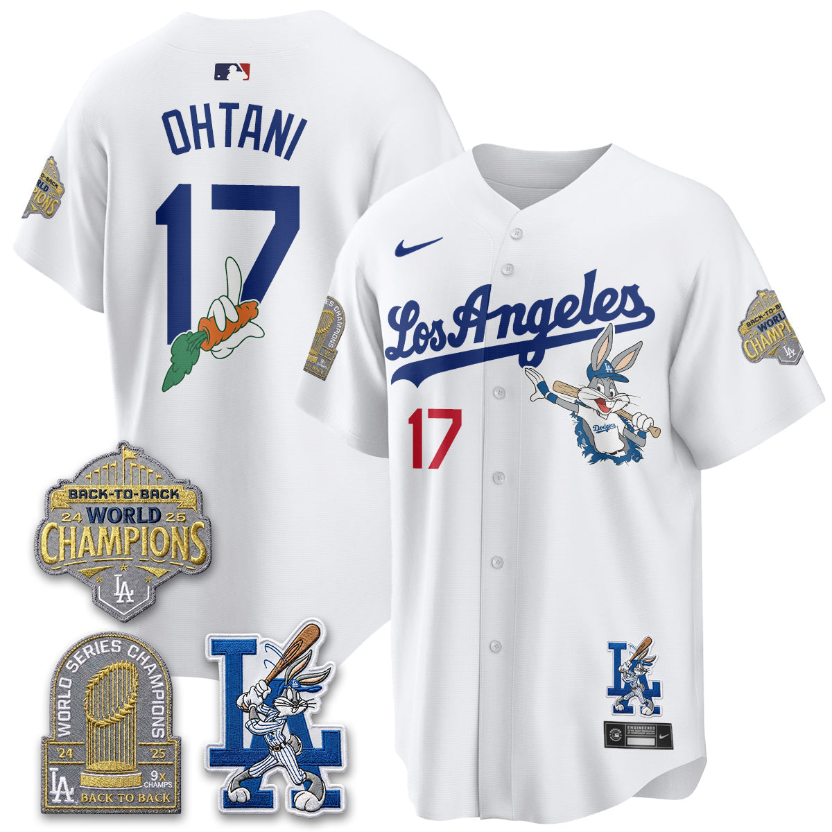 Los Angeles Dodgers Bunny Vapor Limited Jersey - Stitched-Cuztomshoes