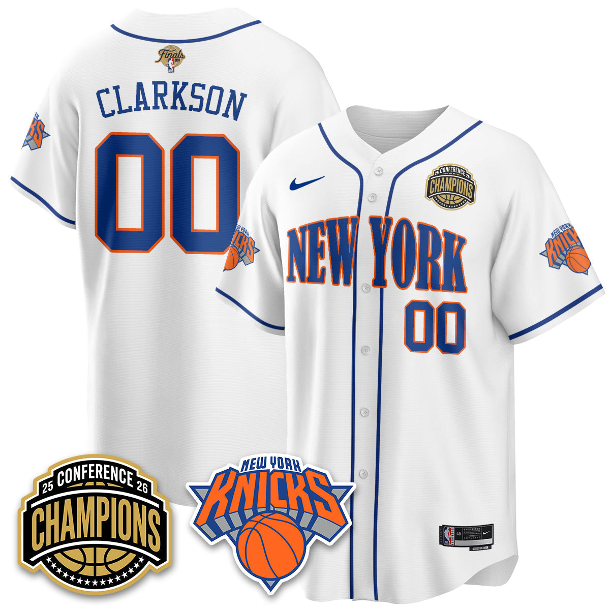 New York Knicks 2026 Basketball Finals Vapor City Edition Jersey V2- Stitched-Cuztomshoes