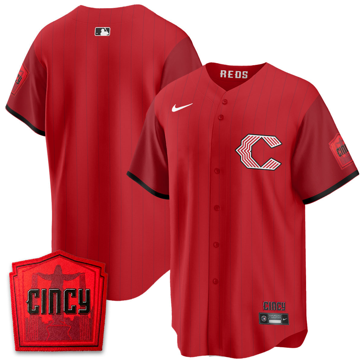 Cincinnati Reds 2026 City Connect Limited Premier Vapor Jersey - Stitched