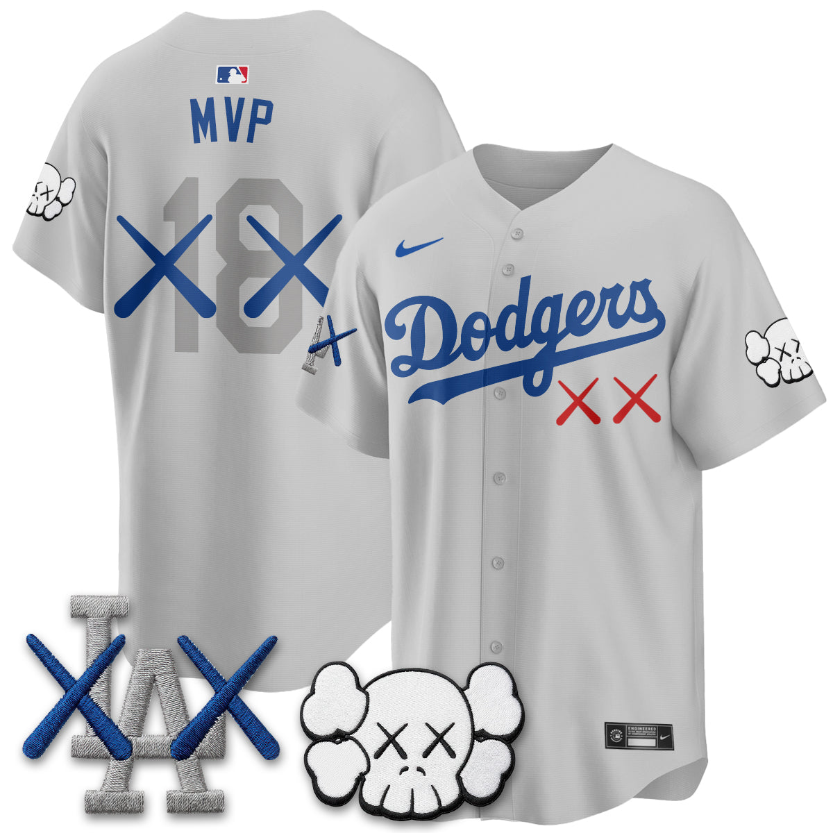 Los Angeles Dodgers x KAWS Edition Vapor Jersey - Stitched-Cuztomshoes