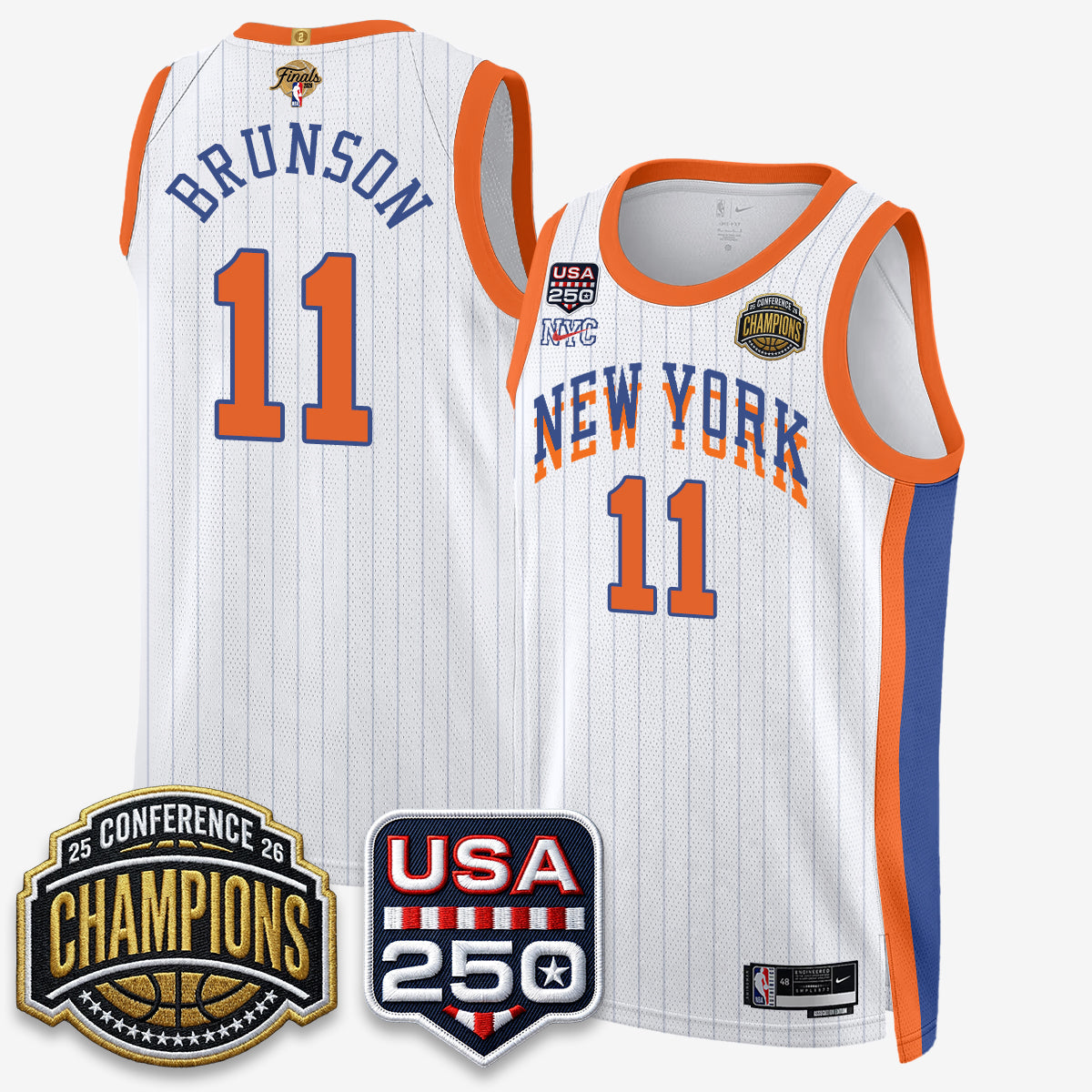New York Knicks 2026 Basketball Eastern Conference Champions City Edition Jersey V2- Stitched-Cuztomshoes