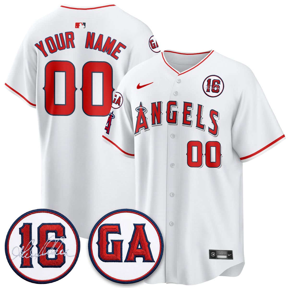 Los Angeles Angels Garret Anderson Tribute Patch Vapor Premier Limited Custom Jersey - Stitched-Cuztomshoes