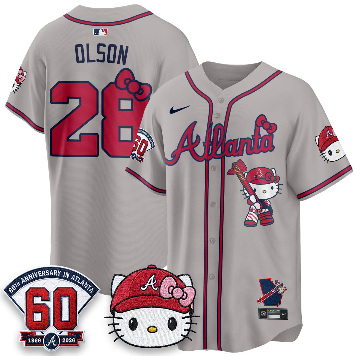 Atlanta Braves x Meow KT 2026 Vapor Limited Jersey - Stitched-Cuztomshoes