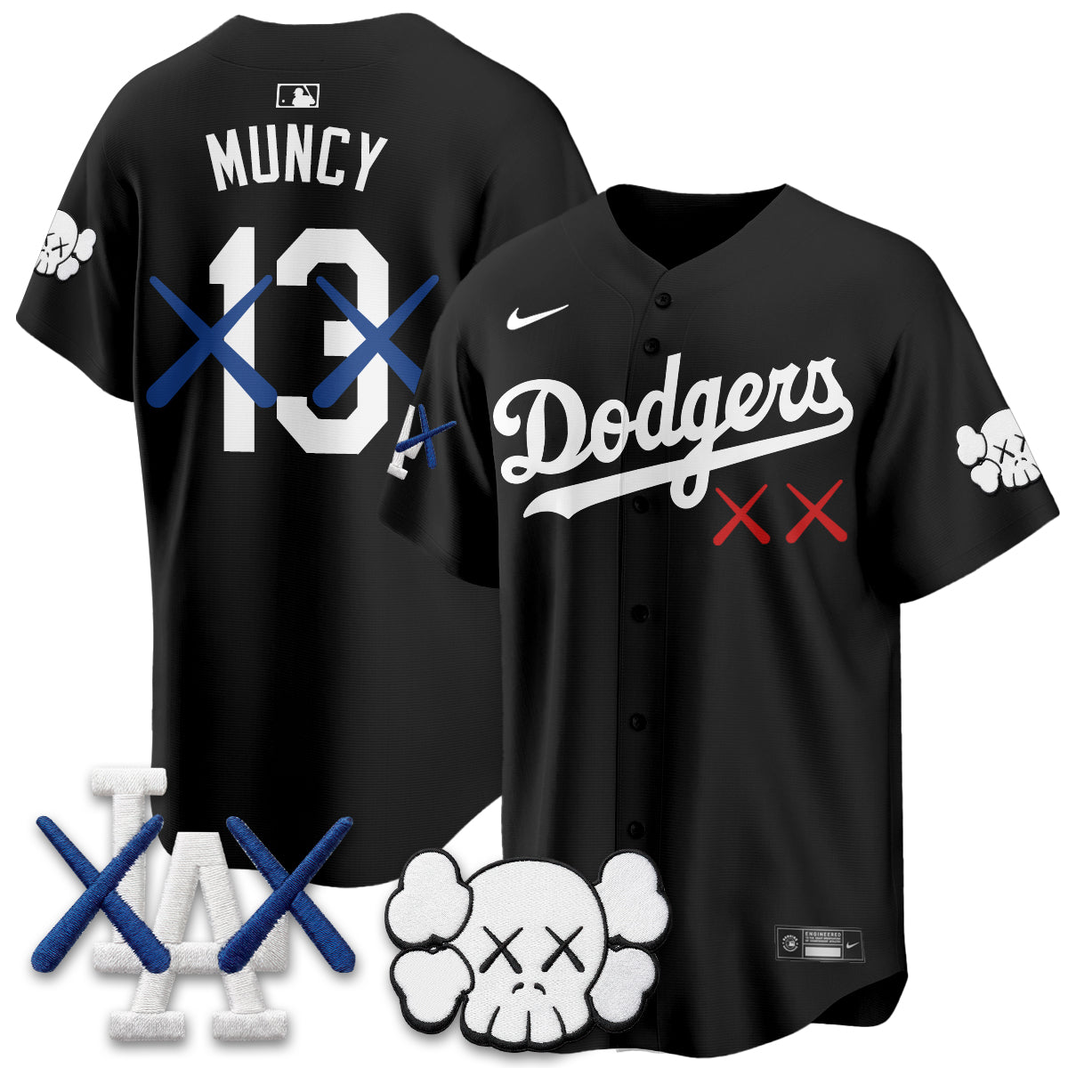 Los Angeles Dodgers x KAWS Edition Vapor Jersey - Stitched-Cuztomshoes