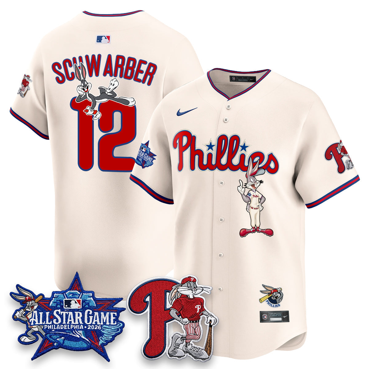 Philadelphia Phillies x Bunny Vapor Premier Limited Jersey - Stitched