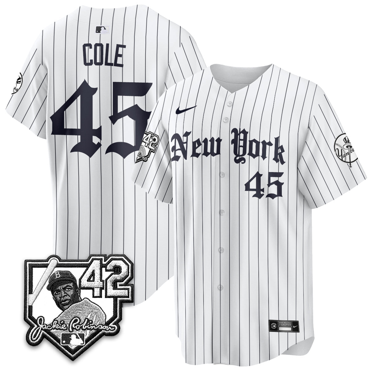 New York Yankees 2026 Jackie Robinson Day Gothic Vapor Limited Jersey - Stitched