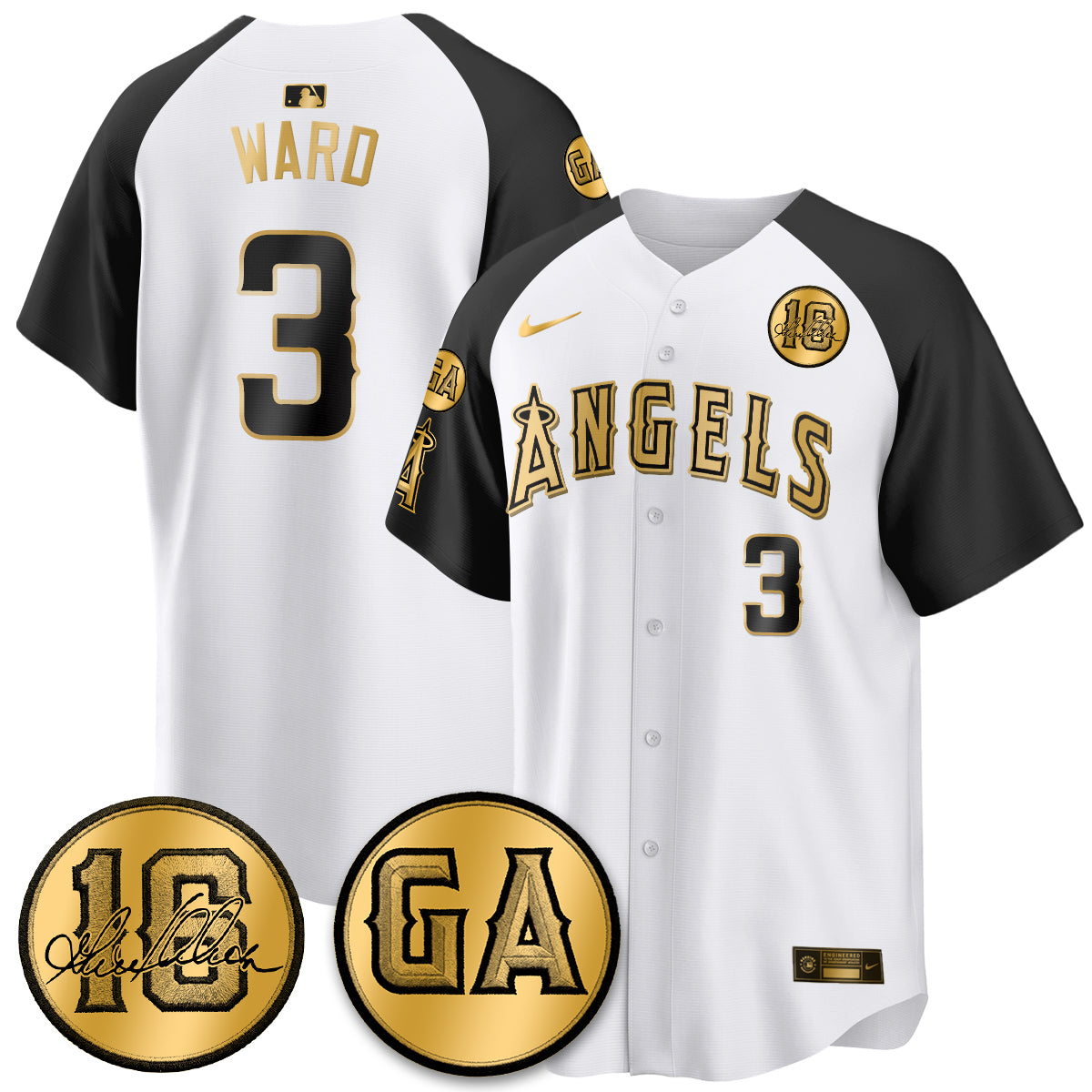 Los Angeles Angels Garret Anderson Tribute Patch Vapor Jersey - Stitched V2-Cuztomshoes