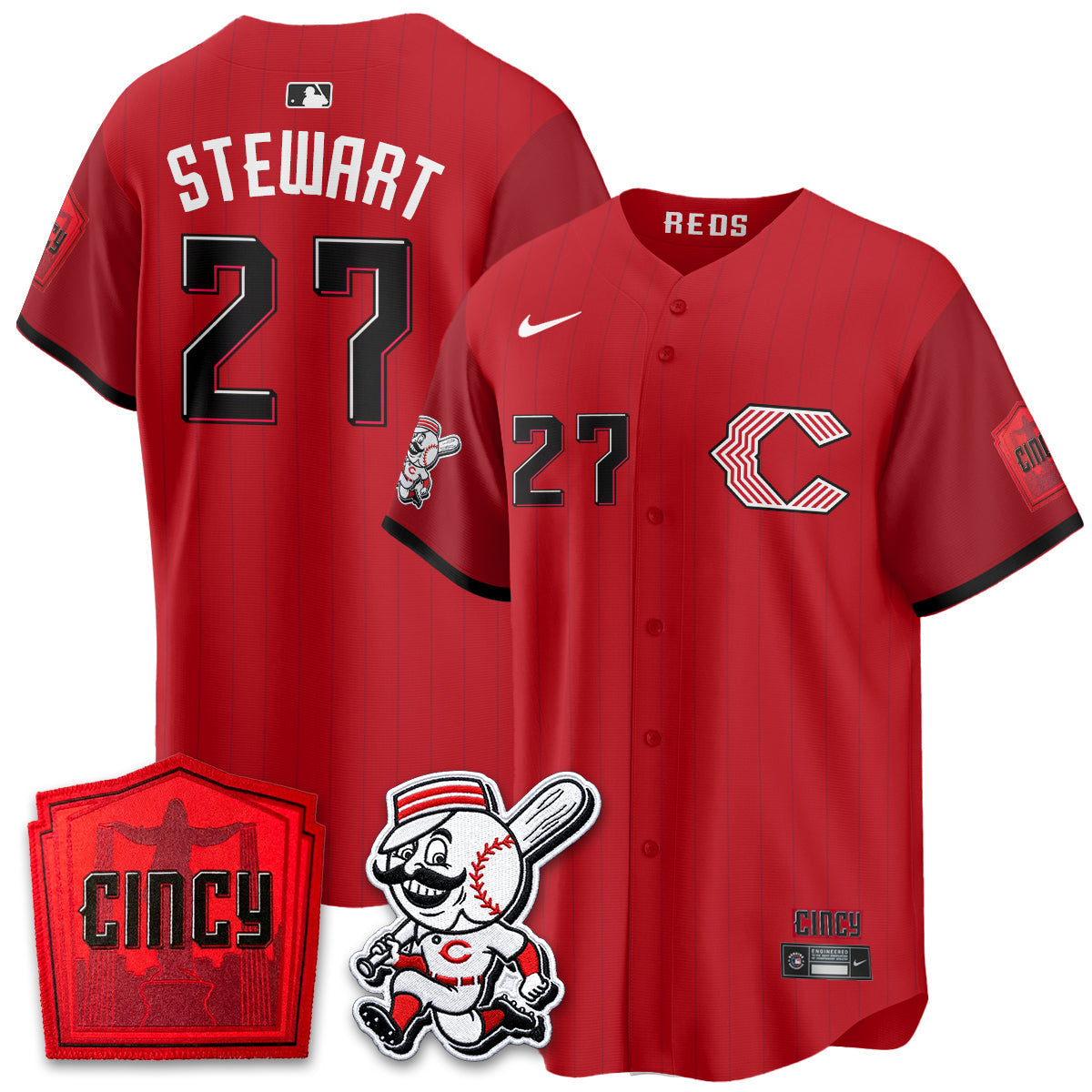 Cincinnati Reds 2026 City Connect Limited Premier Vapor Jersey - Stitched