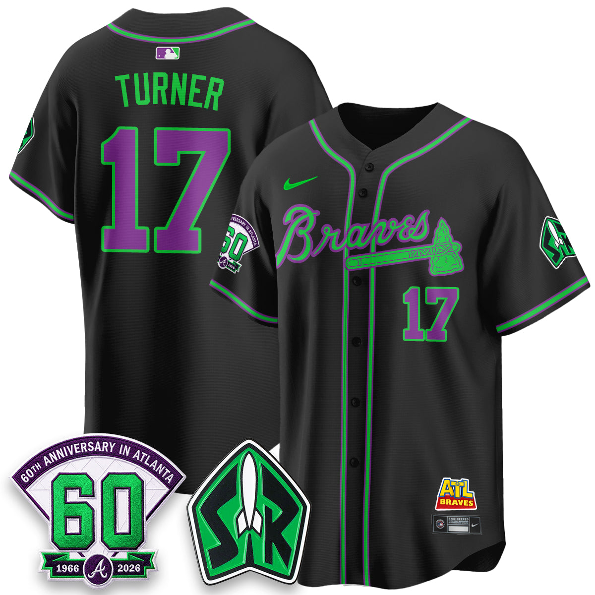 Atlanta Braves 60th Anniversary Space Ranger Edition Vapor Limited Jersey - Stitched