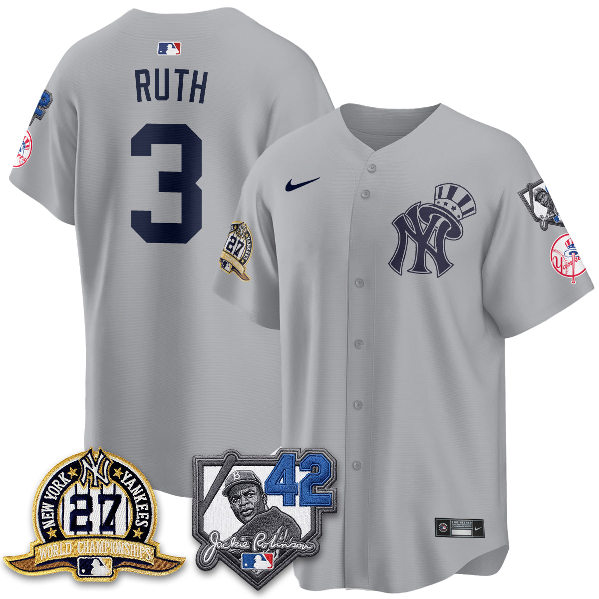 New York Yankees 2026 Jackie Robinson Day Vapor Limited Gold Edition Jersey - Stitched - V2