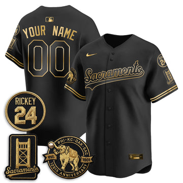 Athletics 2026 Alternate Sacramento 125 Years Limited Vapor Gold Edition Custom Jersey - Stitched-Cuztomshoes