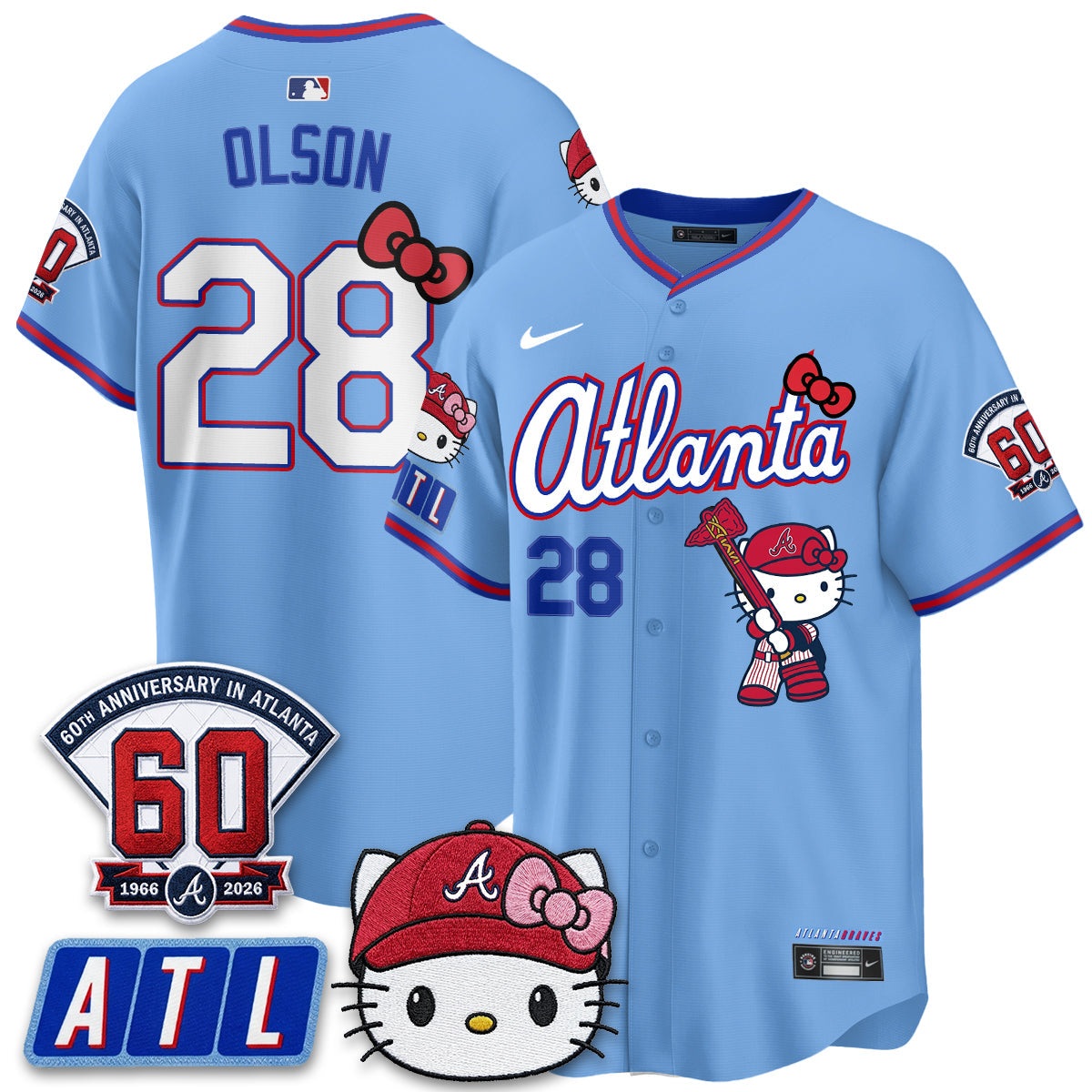 Atlanta Braves x Meow KT 2026 Vapor Limited Jersey - Stitched-Cuztomshoes