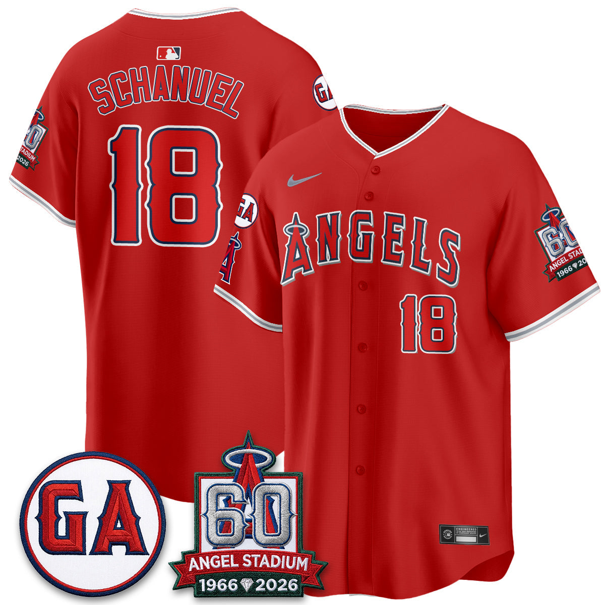 Los Angeles Angels 60th Anniversary Vapor Jersey - Stitched V3-Cuztomshoes