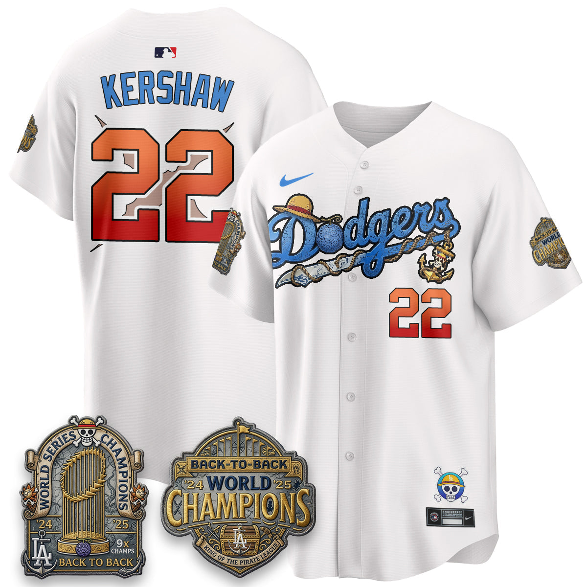 Los Angeles Dodgers x OP Japanese Cartoon Vapor Limited Jersey - Stitched-Cuztomshoes
