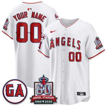Los Angeles Angels 60th Anniversary Vapor Custom Jersey - Stitched V3-Cuztomshoes