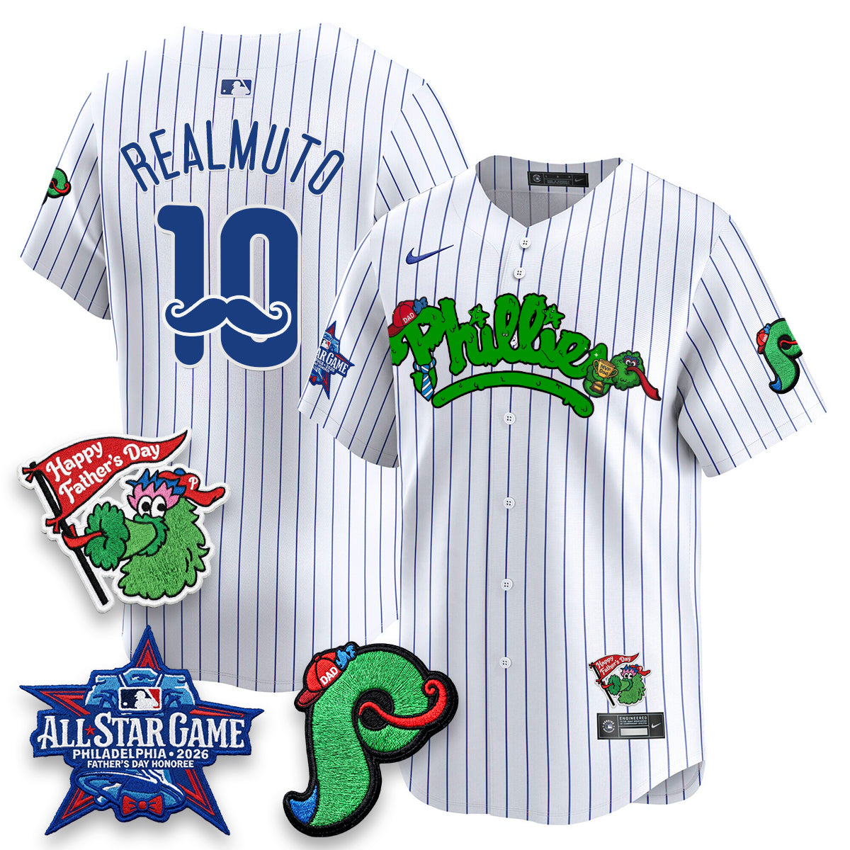 Philadelphia Phillies Happy Father's Day Vapor Jersey - Stitched