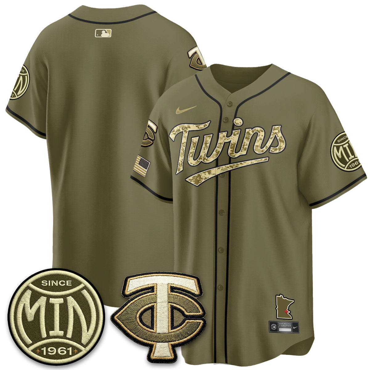 Minnesota Twins 2026 Armed Forces Day Jersey - Stitched