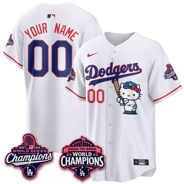 Los Angeles Dodgers x Hello Kitty Night 2026 Vapor Custom Jersey - Stitched