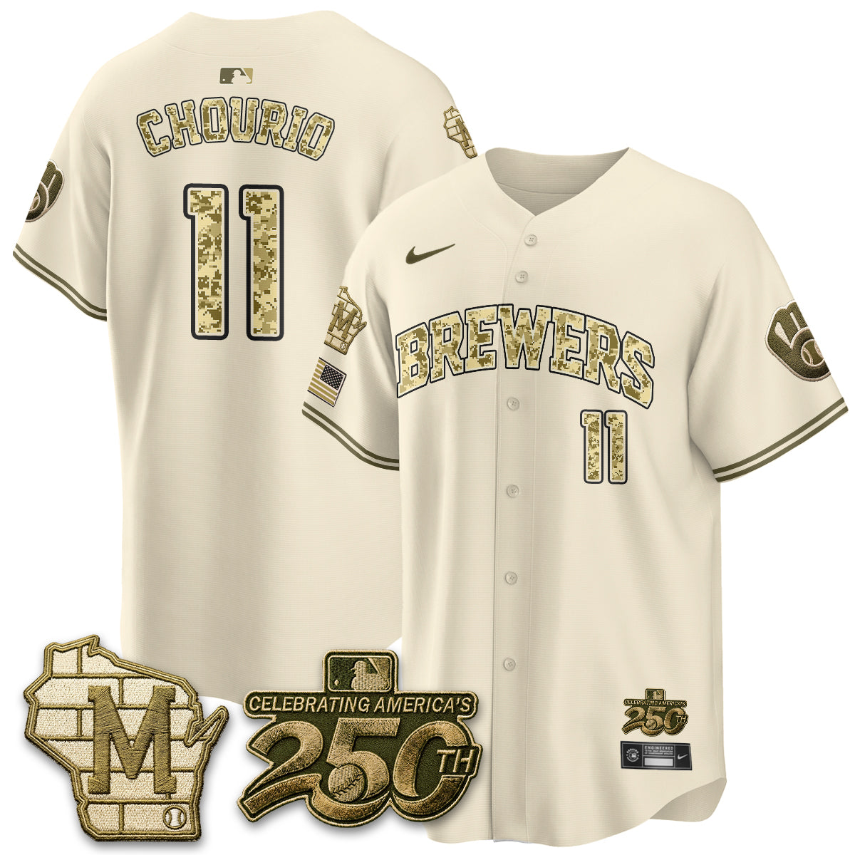 Milwaukee Brewers Salute to Service 2026 Vapor Limited Jersey - Stitched-Cuztomshoes