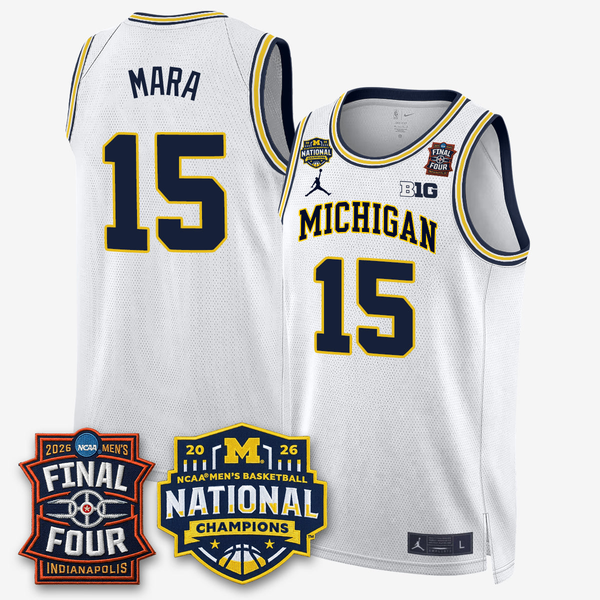 Michigan Wolverines 2026 Men's Basketball Champions Limited Jersey - Stitched-Cuztomshoes