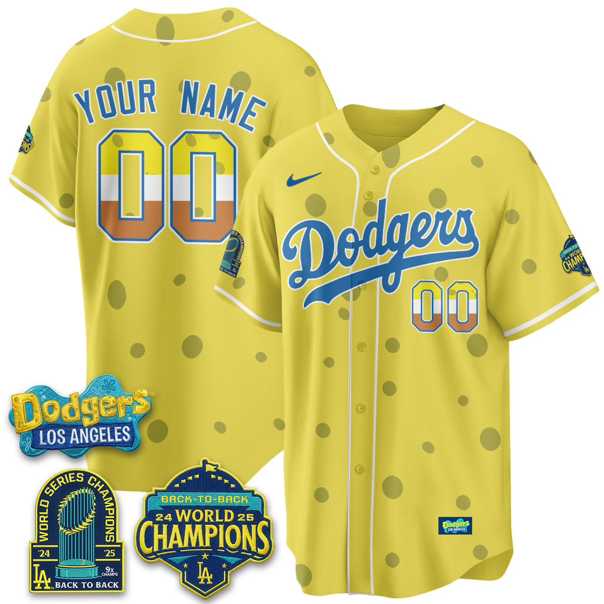 Los Angeles Dodgers x SBSP Vapor Custom Jersey - Stitched-Cuztomshoes