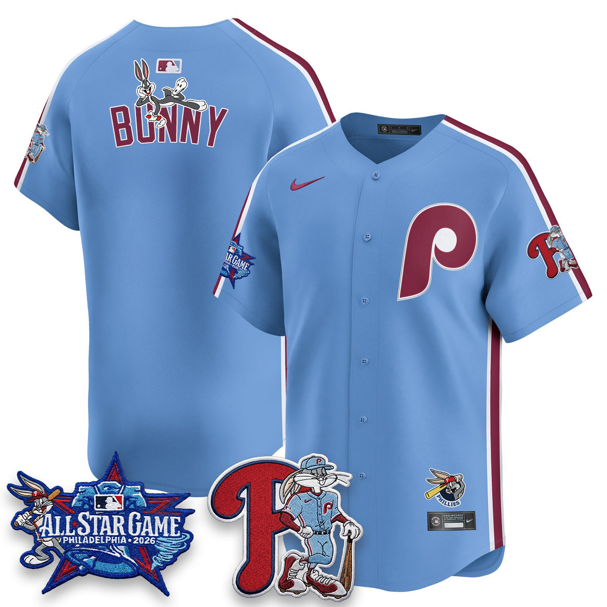 Philadelphia Phillies x Bunny Vapor Premier Limited Jersey - Stitched