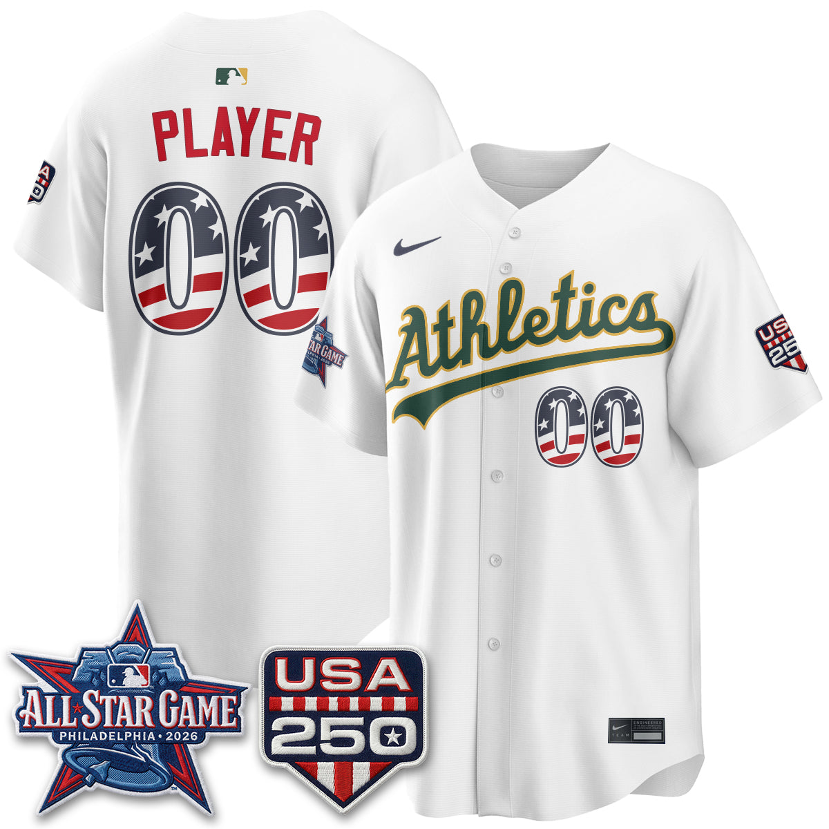 Athletics 2026 All Star Edition Vapor Custom Jersey - Stitched