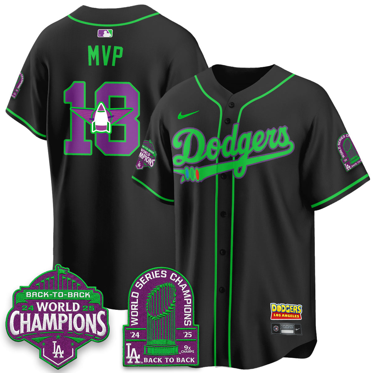 Los Angeles Dodgers 2026 Space Ranger Vapor Limited Jersey - Stitched-Cuztomshoes