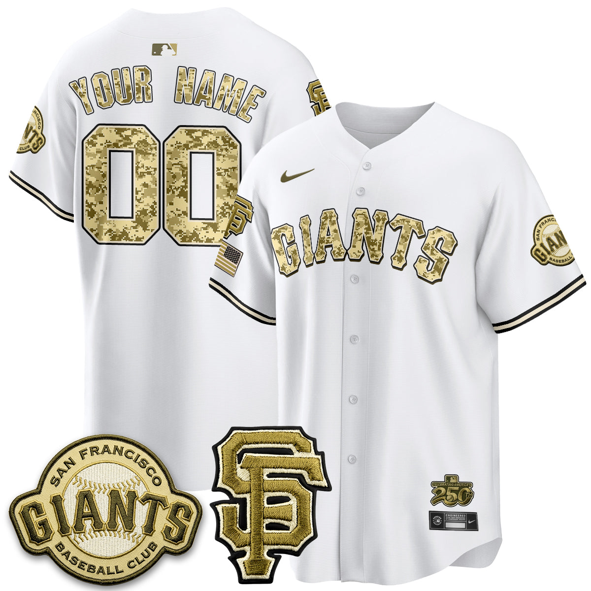 San Francisco Giants 2026 Armed Forces Day Custom Jersey V2 - Stitched