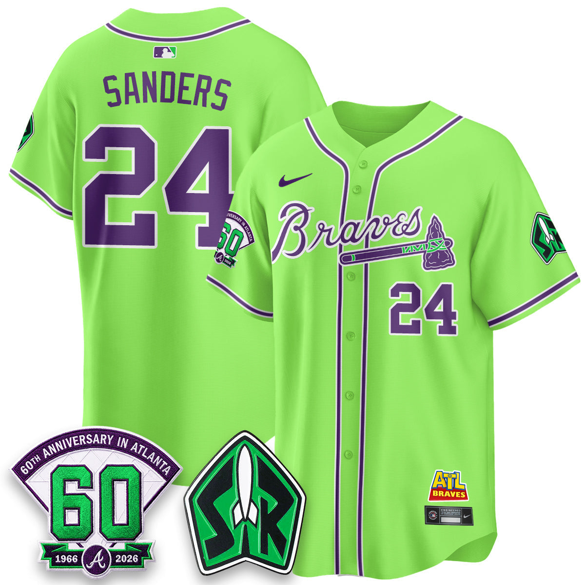 Atlanta Braves 60th Anniversary Space Ranger Edition Vapor Limited Jersey - Stitched