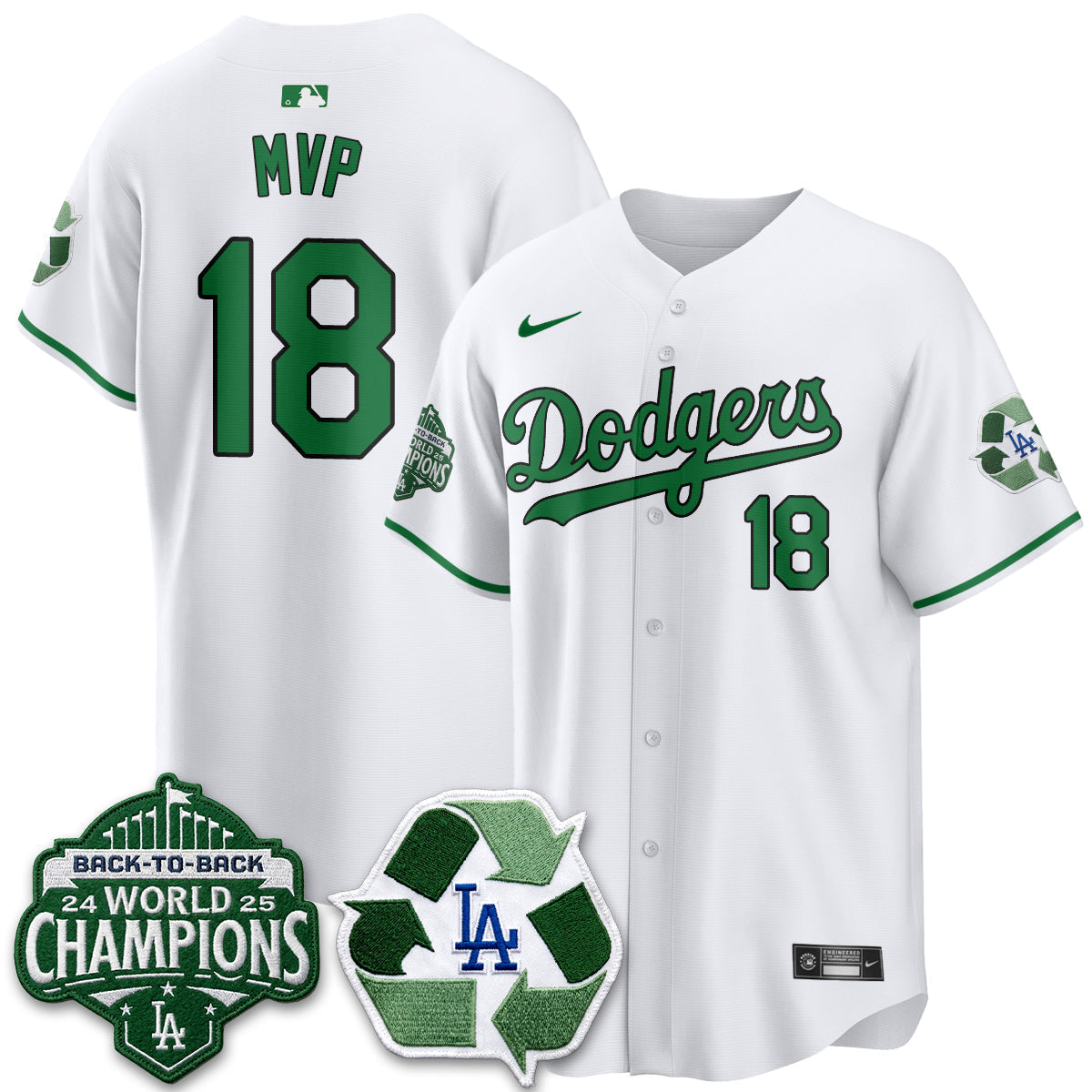 Los Angeles Dodgers Happy Earth Day Vapor Jersey -Stitched