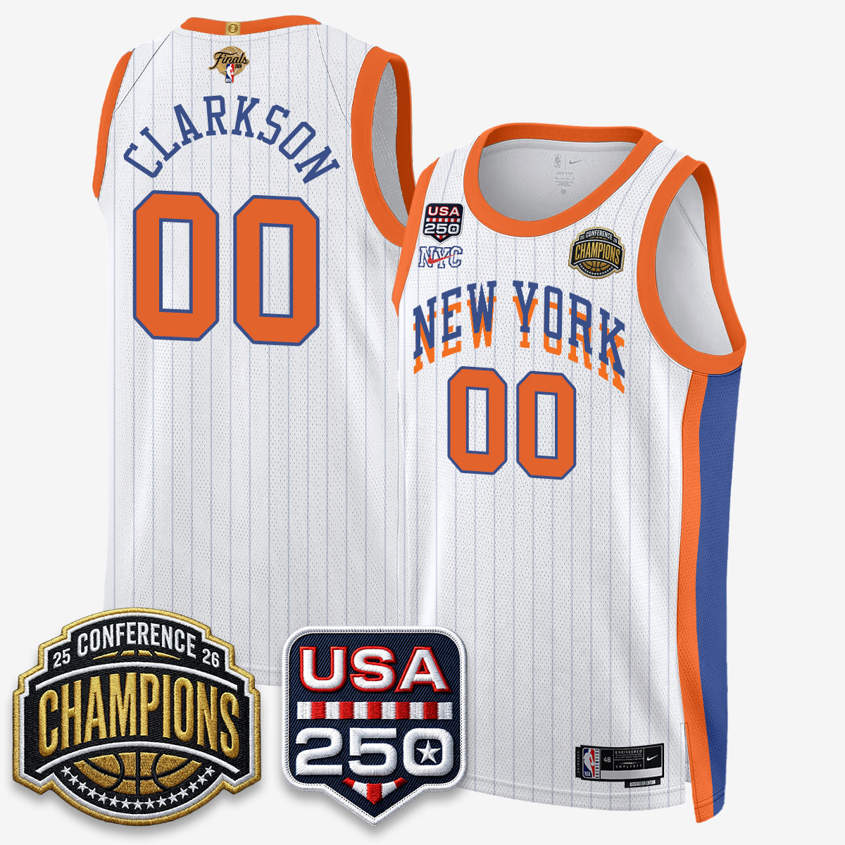 New York Knicks 2026 Basketball Eastern Conference Champions City Edition Jersey V2- Stitched-Cuztomshoes