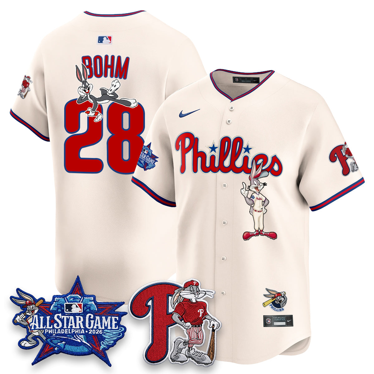 Philadelphia Phillies x Bunny Vapor Premier Limited Jersey - Stitched