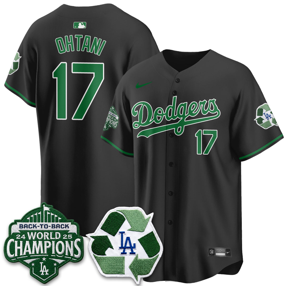 Los Angeles Dodgers Happy Earth Day Vapor Jersey -Stitched