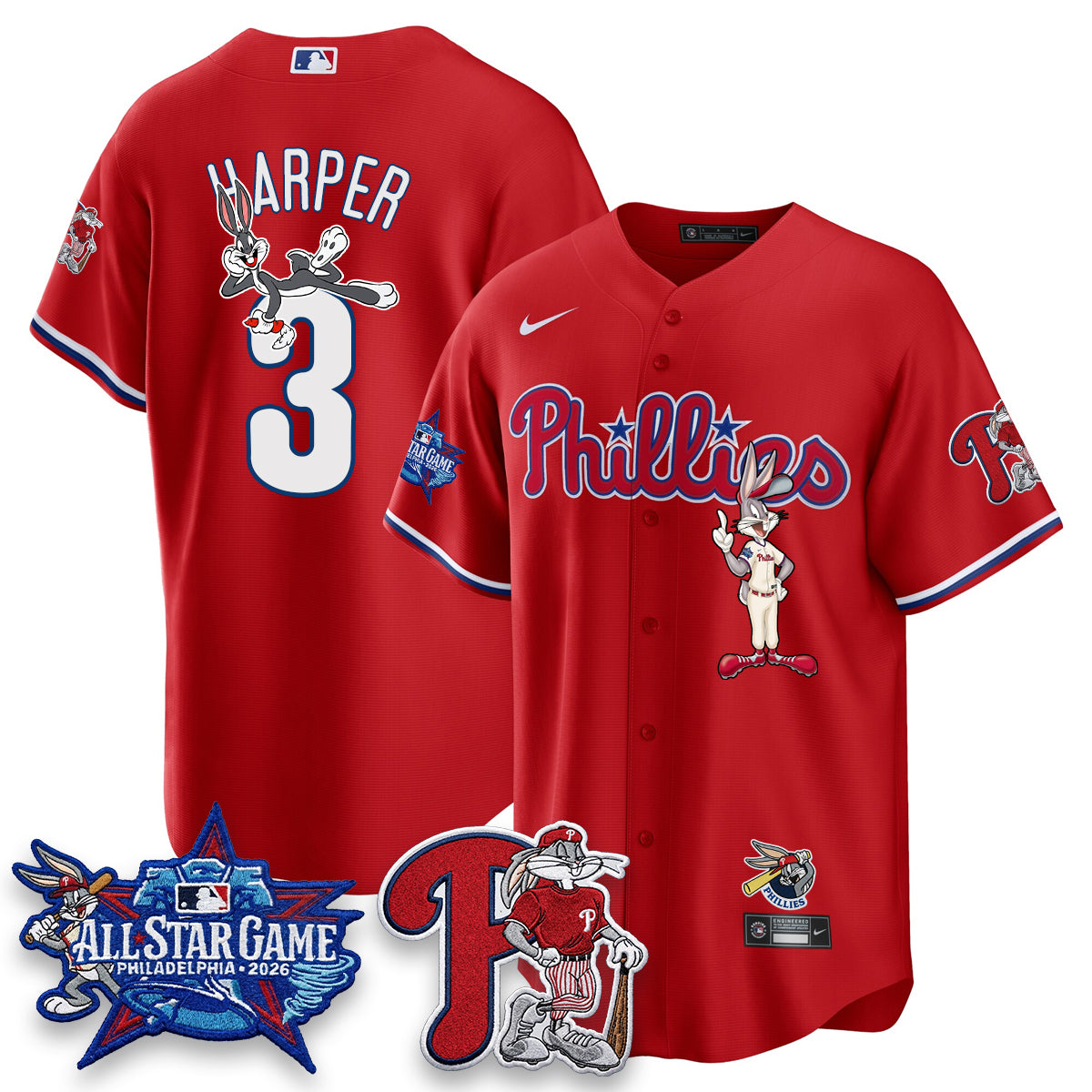 Philadelphia Phillies x Bunny Vapor Premier Limited Jersey - Stitched