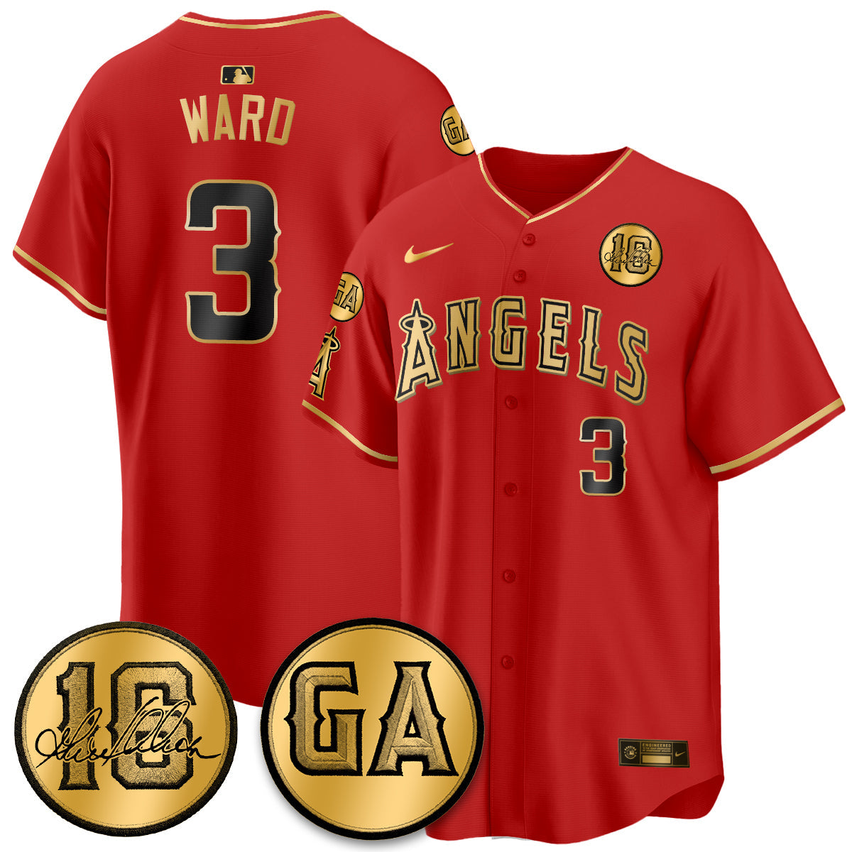 Los Angeles Angels Garret Anderson Tribute Patch Vapor Jersey - Stitched V2-Cuztomshoes