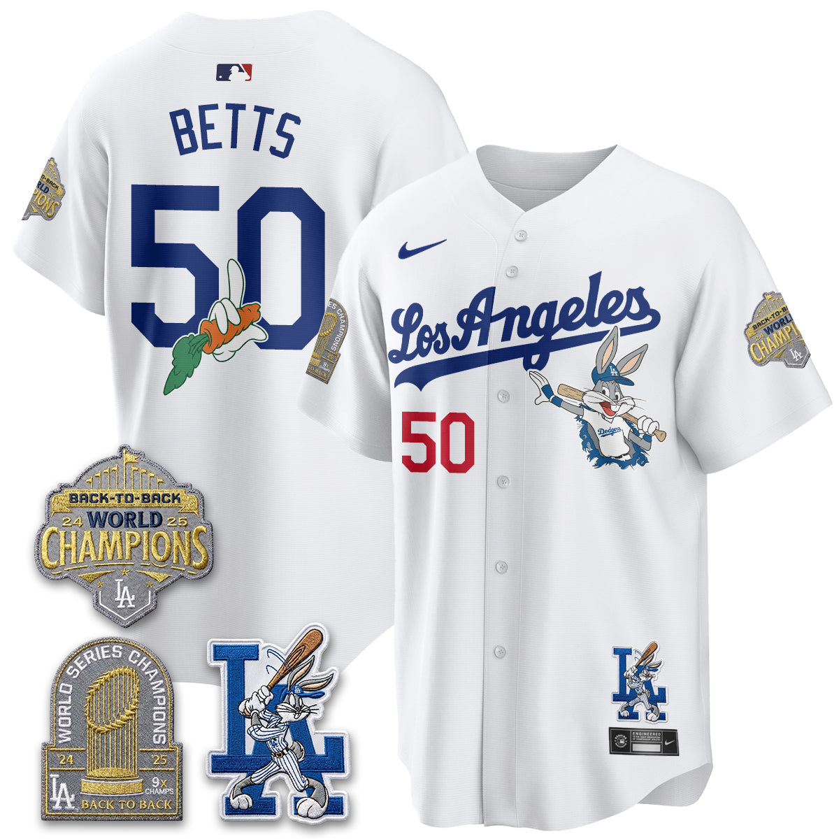 Los Angeles Dodgers Bunny Vapor Limited Jersey - Stitched-Cuztomshoes