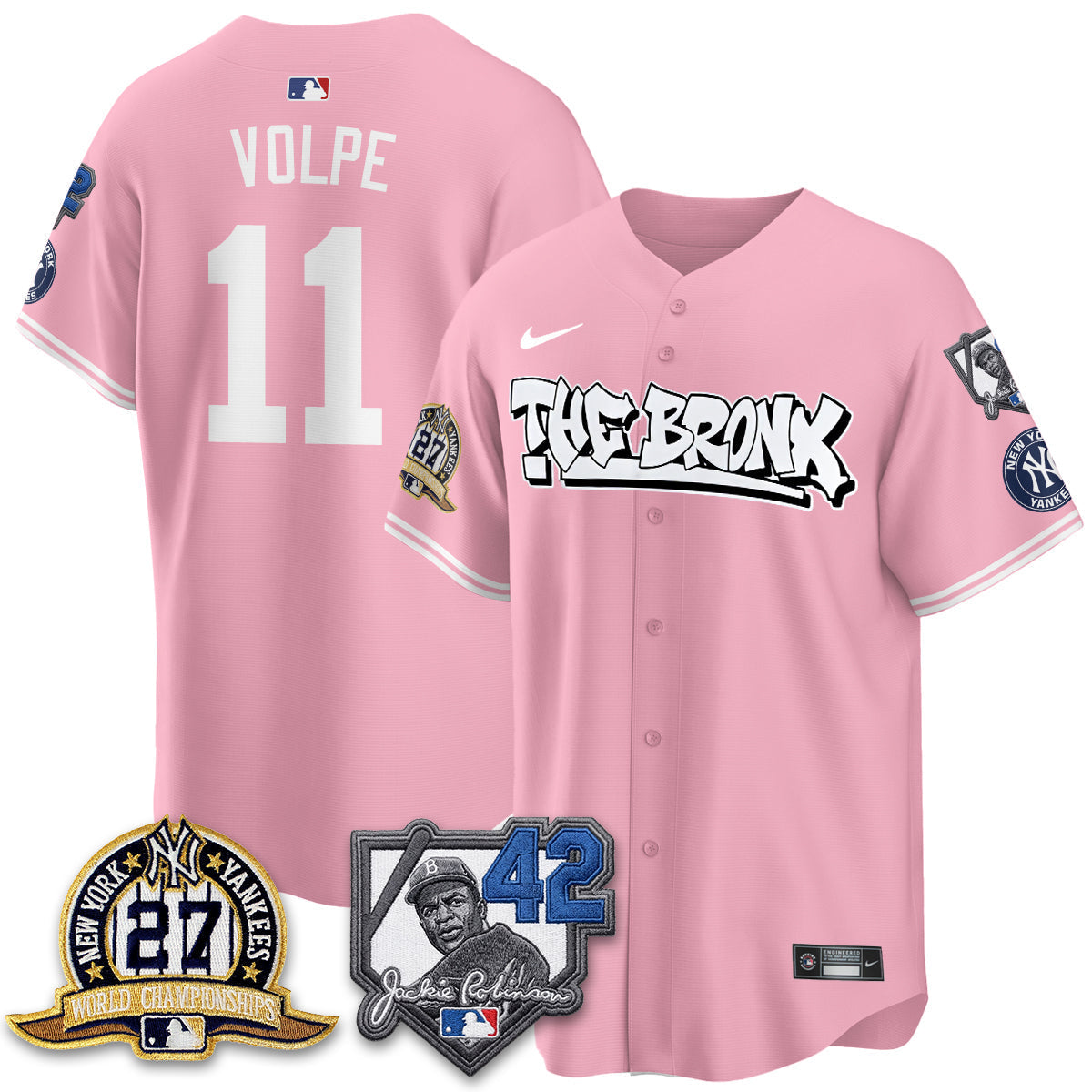 New York Yankees The Bronx 2026 Jackie Robinson Day Vapor Limited Jersey - Stitched