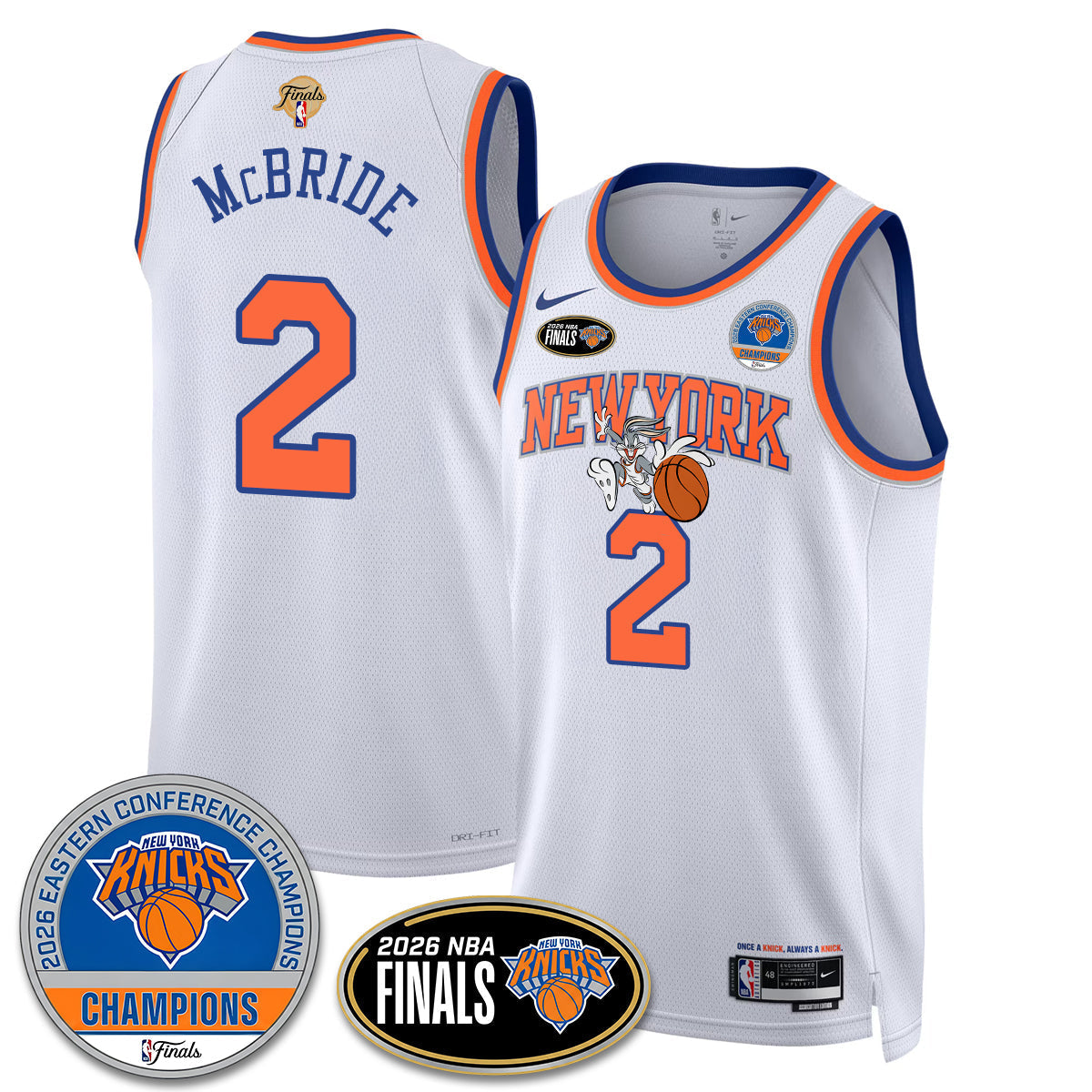 New York Knicks 2026 Basketball Eastern Conference Champions x Bunny Vapor Jersey - Stitched-Cuztomshoes