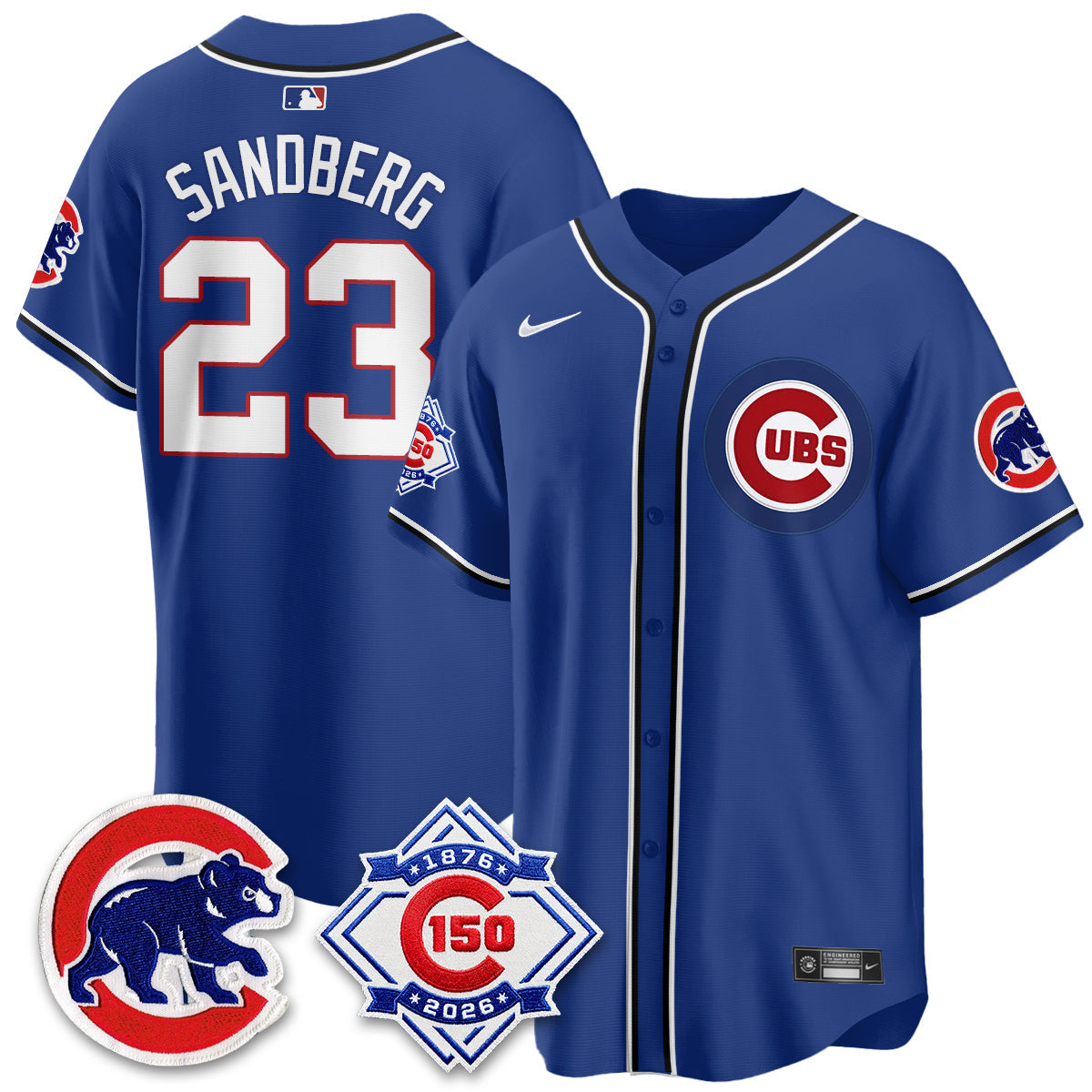 Chicago Cubs 150th Anniversary Black Out Style Vapor Premier Limited Jersey - Stitched