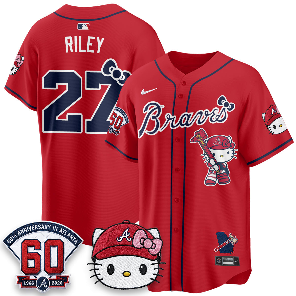 Atlanta Braves x Meow KT 2026 Vapor Limited Jersey - Stitched-Cuztomshoes