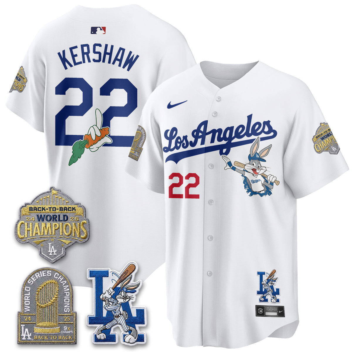 Los Angeles Dodgers Bunny Vapor Limited Jersey - Stitched-Cuztomshoes