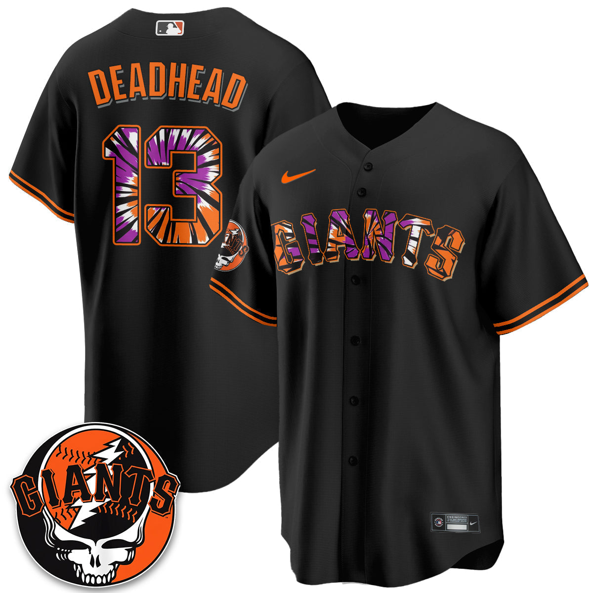 San Francisco Giants x Grateful Dead Vapor Jersey V2 - Stitched