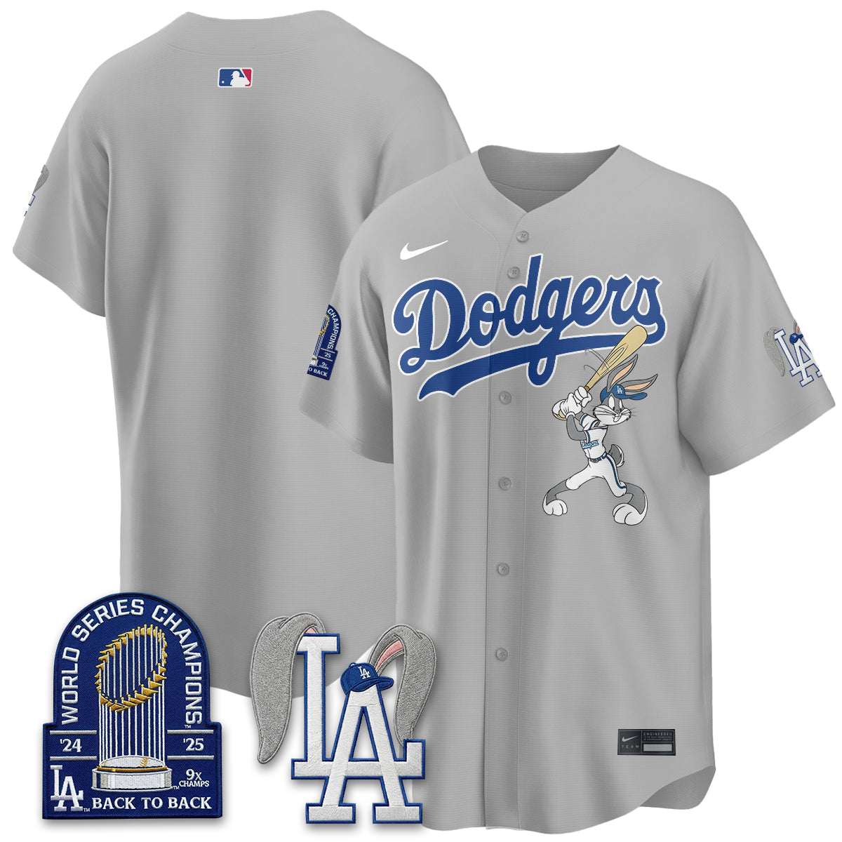 Los Angeles Dodgers Bunny Edition Vapor Jersey - Stitched-Cuztomshoes