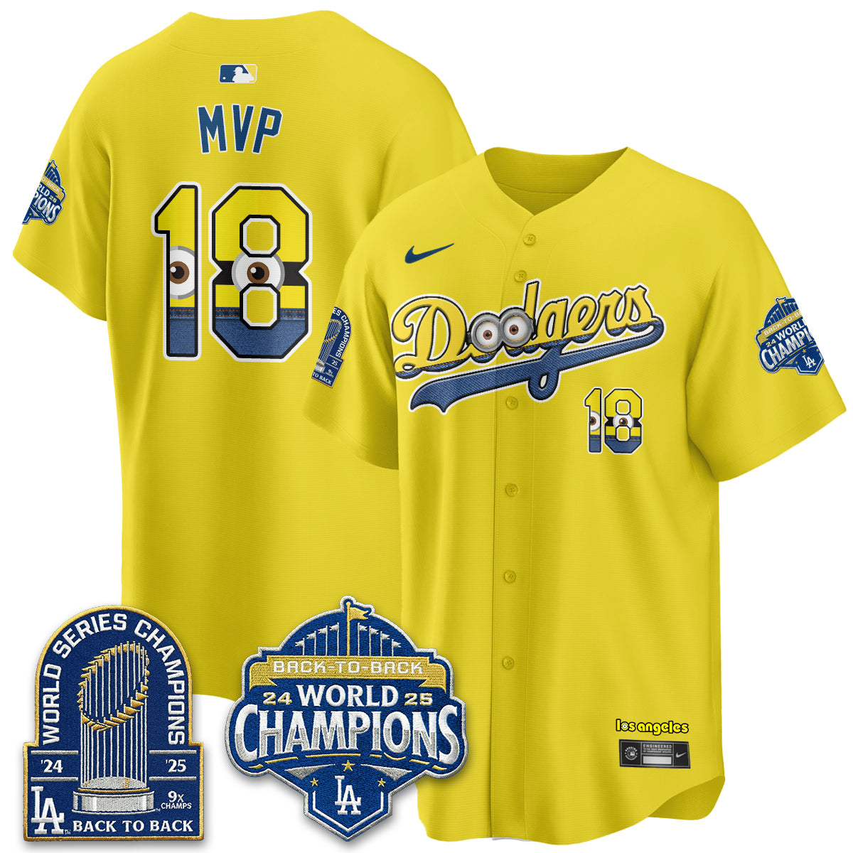 Los Angeles Dodgers x Yellow Capsules Vapor Jersey - Stitched-Cuztomshoes